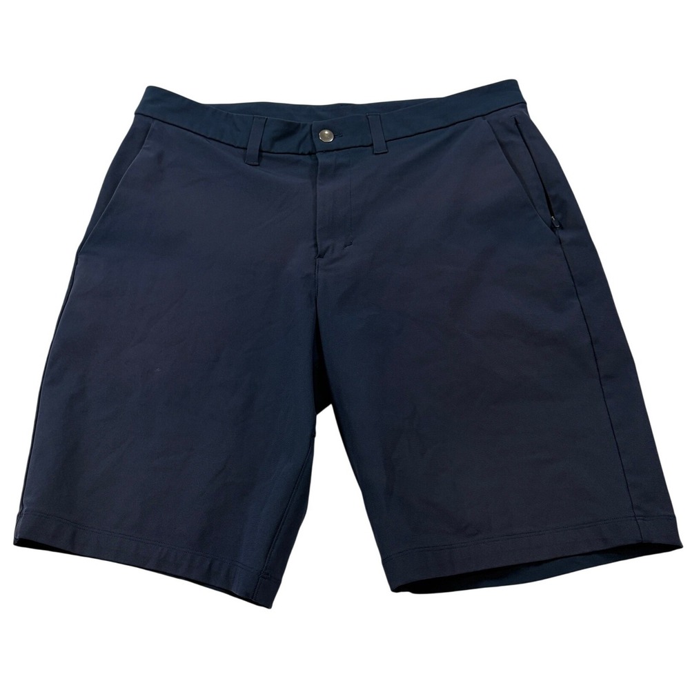 Lululemon Commission Short Classic Fit 9 Warpstreme Navy Blue Mens 34 LM7A83S
